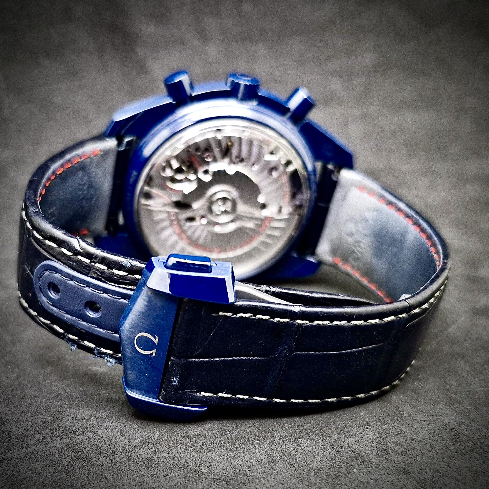 OMEGA SPEEDMASTER MOONPHASE BLUE SIDE OF THE MOON
