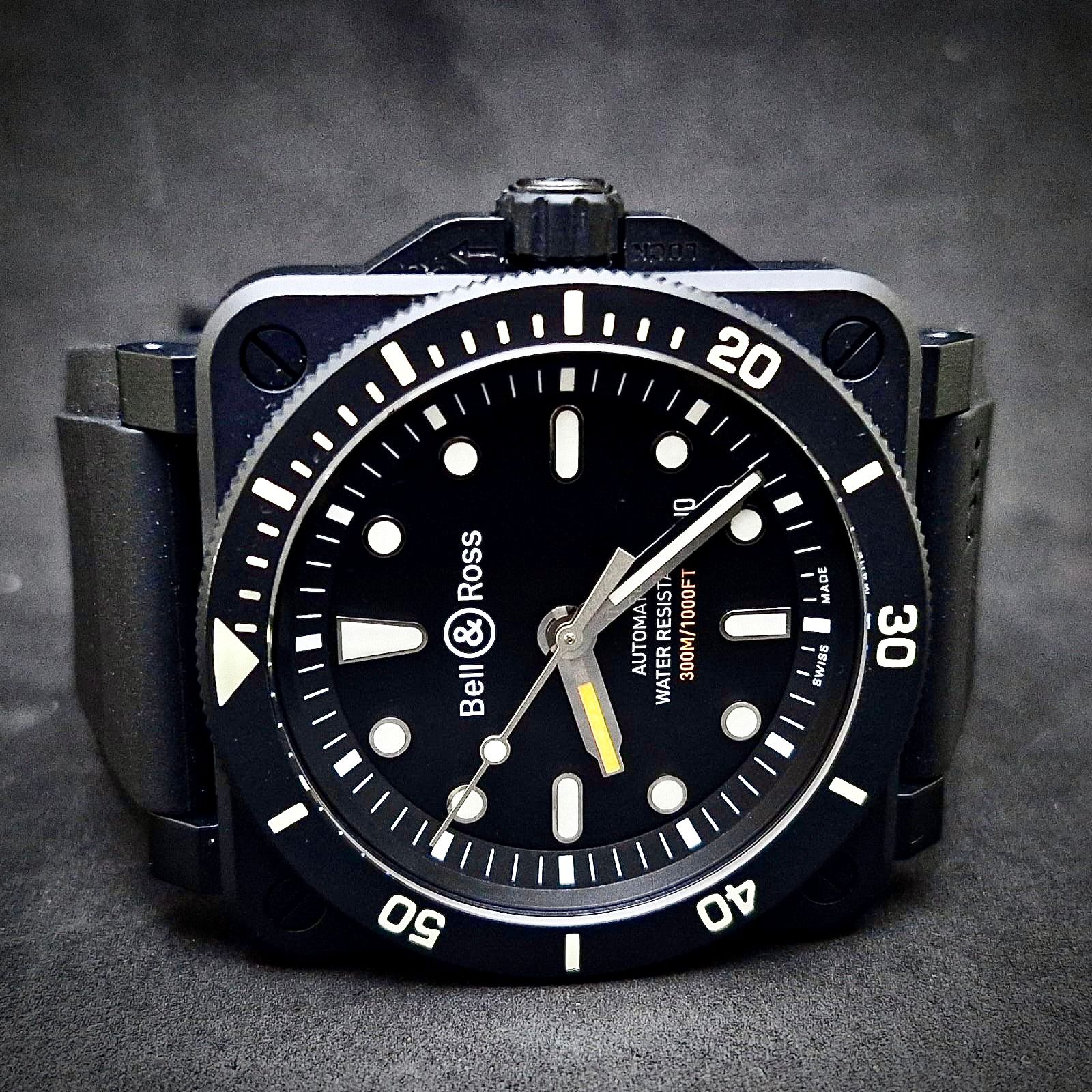 BELL & ROSS BR 03-92 CERAMIC DIVER BLACK MATTE