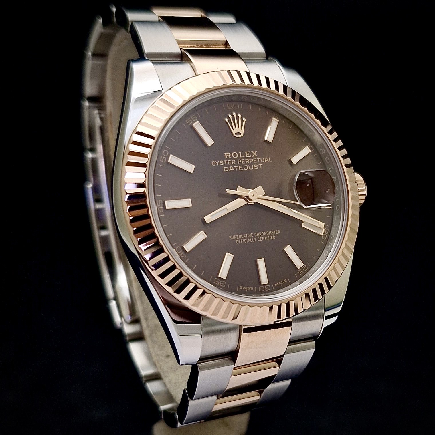 ROLEX OYSTER PERPETUAL DATEJUST 41 ROSE GOLD & STEEL