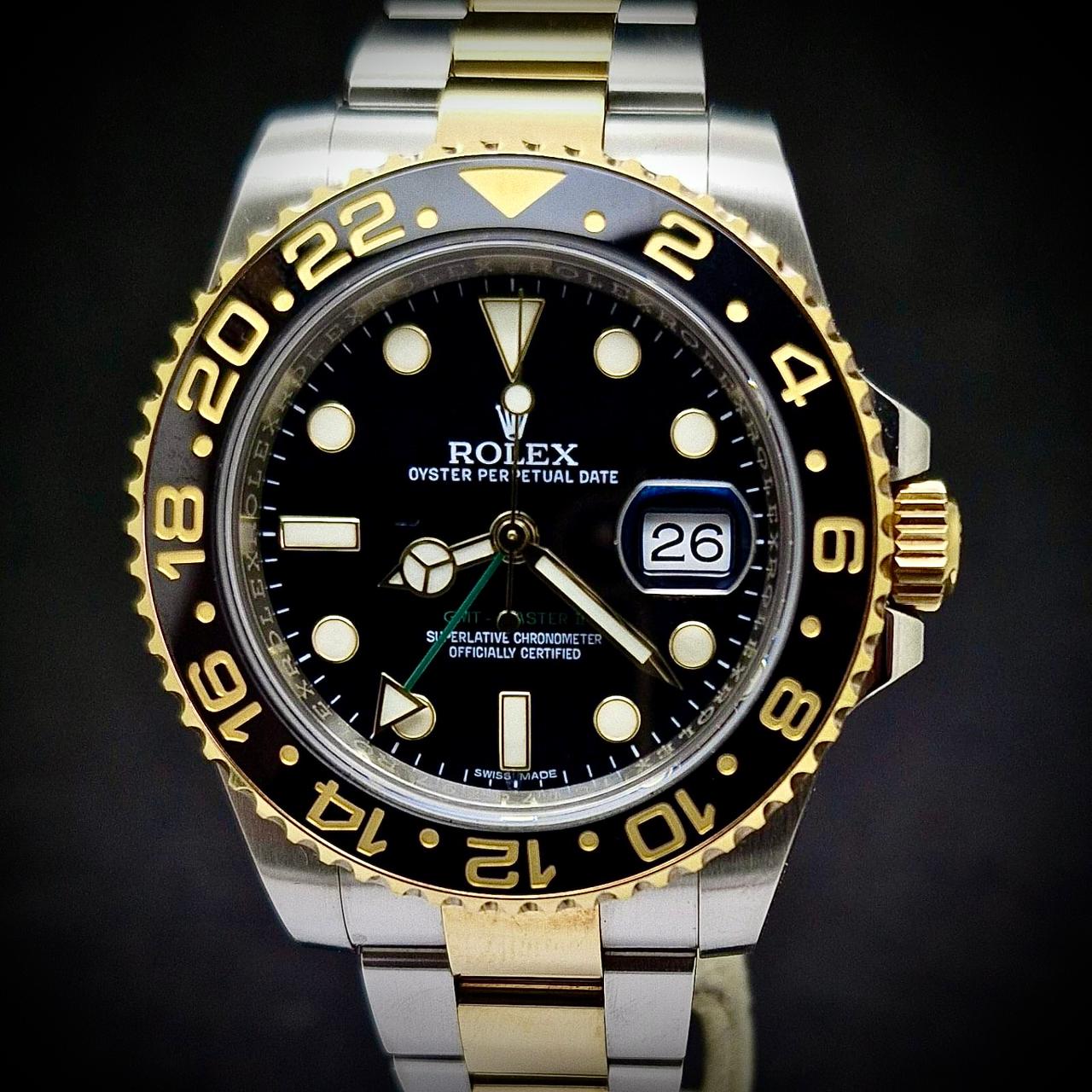 ROLEX GMT MASTER II - GOLD & STEEL