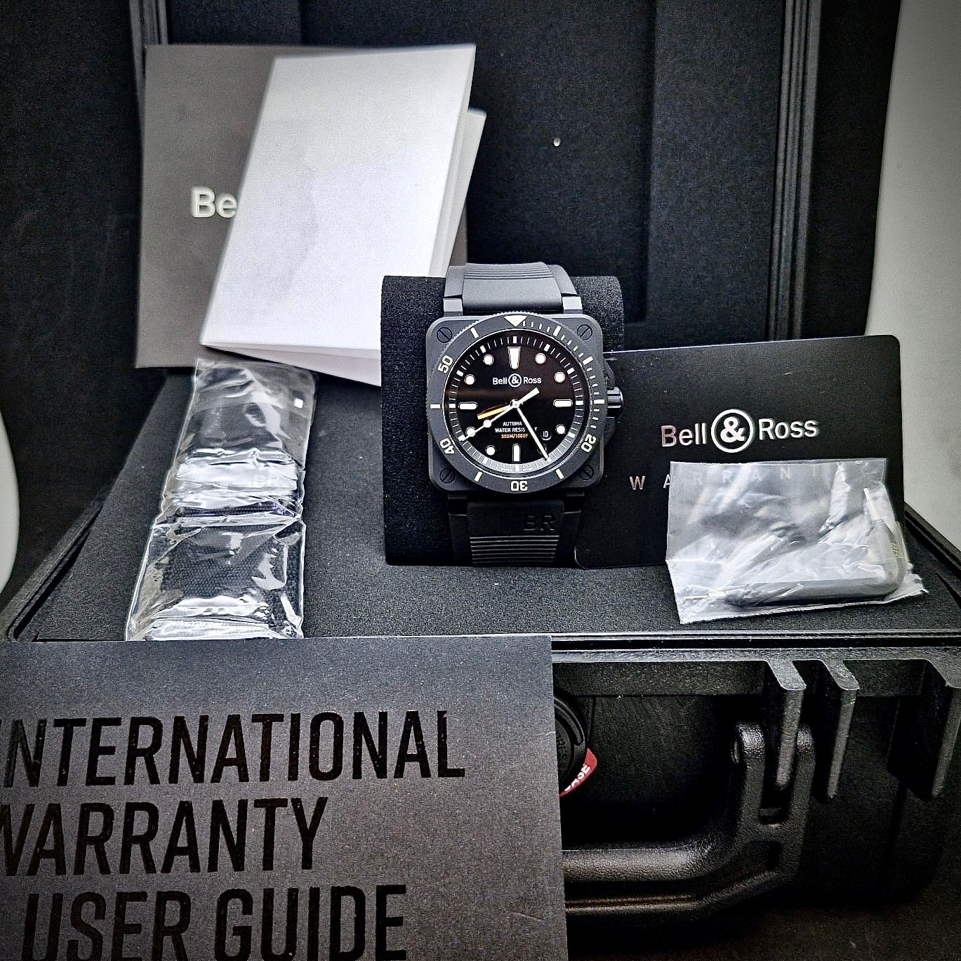 BELL & ROSS BR 03-92 CERAMIC DIVER BLACK MATTE