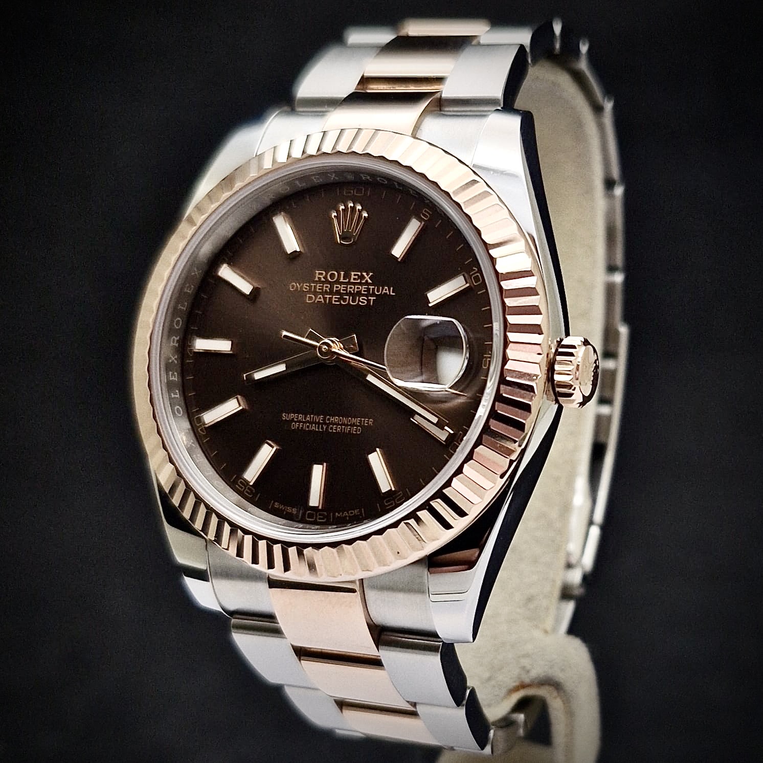 ROLEX OYSTER PERPETUAL DATEJUST 41 ROSE GOLD & STEEL